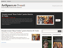 Tablet Screenshot of donatii.artspace.ro